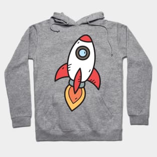 Rocket Cartoon Hoodie